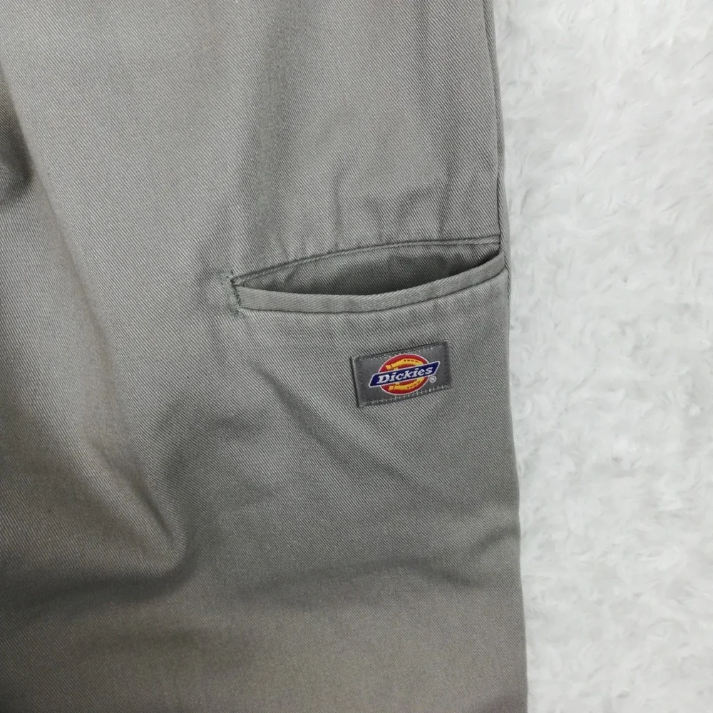 Dickies Mens Pants Loose Fit Double Knee Work Gray Straight Leg 34x32